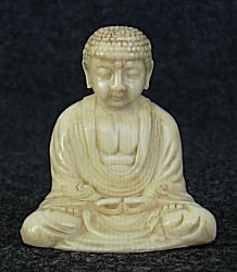 small Chinese ivory Buddha (2.5 in. tall)