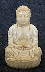 Ivory Okimono - Japanese Buddha (3 in. tall) - 19th C